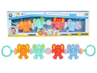 Grzechotki dla dzieci - Grzechotka do wózka słoniki Bigtoys BG7224 - miniaturka - grafika 1