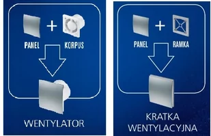 Ramka do panelu Ø100 biała - Wentylatory łazienkowe - miniaturka - grafika 1