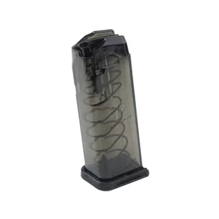 ETS - Magazynek polimerowy do Glock 19 / 26 - 9x19 mm - 15 naboi - Carbon Smoke Series - SMK-GLK-19 - Osprzęt do wiatrówek - miniaturka - grafika 1