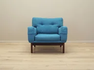 Fotele - Fotel niebieski, duński design, lata 60, produkcja: Dania - miniaturka - grafika 1