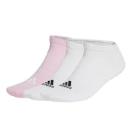Skarpetki męskie - adidas CUSHIONED SPORTSWEAR LOW CUT SOCKS 3 PAIR PACK, skarpetki męskie unisex dla dzieci, białe/białe/różowe - miniaturka - grafika 1