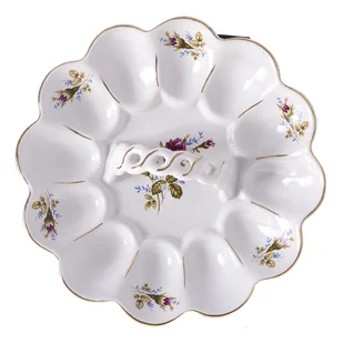 talerz ceramiczny na jajka z uchwytem RÓŻA II OD8504 - Akcesoria i części AGD - miniaturka - grafika 1