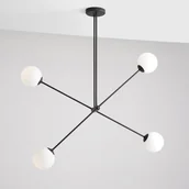 Lampy sufitowe - Aldex Lampa sufitowa Ohio czarna szklane kule 1081PL/L1 - miniaturka - grafika 1