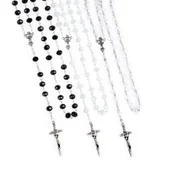 Pamiątka Pierwszej Komunii Świętej - Różaniec - Pierwsza Komunia Święta - 8 mm - kryształ - miniaturka - grafika 1