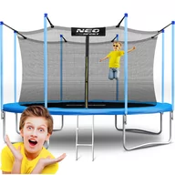 Trampoliny - Neo-sport Trampolina ogrodowa 13ft/404cm z siatką wewnętrzną i drabinką NS-13W161 - miniaturka - grafika 1