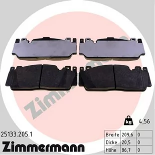 Klocki hamulcowe - komplet ZIMMERMANN 25133.205.1 - Klocki hamulcowe - miniaturka - grafika 1