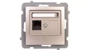 Ospel AS satyna gniazdo komputerowe kat.5e GPK-1G/K/m/45 GPK-1G/K/m/45 - Gniazdka elektryczne - miniaturka - grafika 1