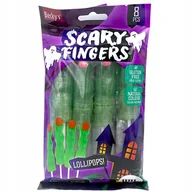 Gumy do żucia, lizaki, dropsy - Becky's Scary Fingers Lizaki STRASZNE PALCE o smaku jabłkowym 8szt 144g - miniaturka - grafika 1