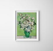 Plakaty - Plakat w stylu vintage Róże Van Gogh - miniaturka - grafika 1