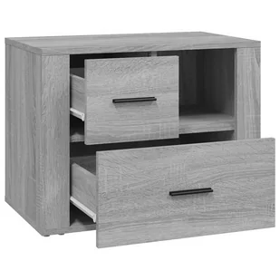 Szafka nocna, szary dąb sonoma, 60x36x45 cm - Szafki nocne - miniaturka - grafika 8