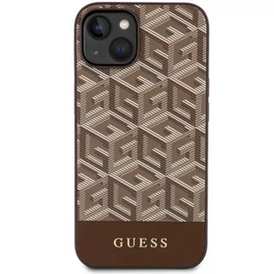 Guess GUHMP14SHGCFSEW iPhone 14 6.1" brązowy/brown hardcase GCube Stripes MagSafe - Etui i futerały do telefonów - miniaturka - grafika 3