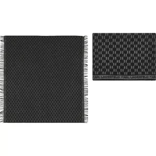Karl Lagerfeld Zestaw K/Monogram Plaid+Pillow | z dodatkiem kaszmiru - Apaszki i szaliki damskie - miniaturka - grafika 1