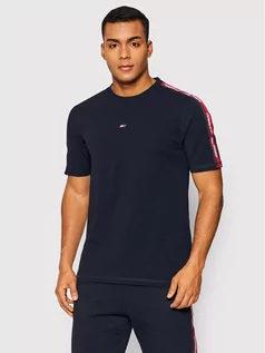 Koszulki męskie - Tommy Hilfiger T-Shirt Tape MW0MW21283 Granatowy Regular Fit - grafika 1