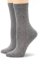 Skarpetki damskie - Tommy Hilfiger Damskie skarpety na co dzień, 2 sztuki, szary (middle grey melange), 35-38 EU - miniaturka - grafika 1