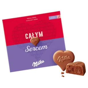 Milka Czekoladki mleczne z nadzieniem z orzechów laskowych 110 g - Inne słodycze - miniaturka - grafika 1