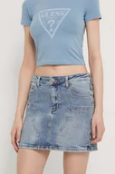 Spódnice - Guess Originals spódnica jeansowa kolor niebieski mini ołówkowa - miniaturka - grafika 1