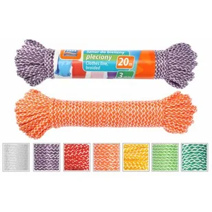 Sznur do bielizny pleciony 3 mm 20 m mix - Inne artykuły do sprzątania - miniaturka - grafika 1