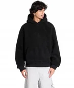 Bluzy męskie - URBAN CLASSICS BLUZA MĘSKA Z KAPTUREM TEDDY HOODY CZARNA L J9A - miniaturka - grafika 1