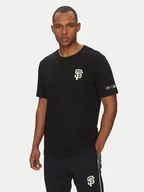 Koszulki męskie - Champion T-Shirt 221037 Czarny Standard Fit - miniaturka - grafika 1