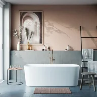 Wanny - Massi Wanna wolnostojąca akrylowa prostokątna akrylowa 170 x 78 cm biała GLESIO z przelewem chrom Możliwa opcja Go Color - miniaturka - grafika 1