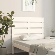 Łóżka - Lumarko Wezgłowie łóżka, białe, 75x3x80 cm, lite drewno sosnowe - miniaturka - grafika 1
