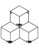 Świeczniki - Świecznik wiszący TAROUCA Metal 31 cm Czarny - miniaturka - grafika 1