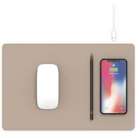 Podkładki pod mysz - POUT Hands3 Pro  Podkładka pod mysz z szybkim ładowaniem bezprzewodowym, kolor kremowy 2_372294 - miniaturka - grafika 1