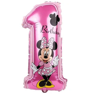 Balon Foliowy Cyfra 1 Minnie (35cm*80cm) - Balony i akcesoria - miniaturka - grafika 1