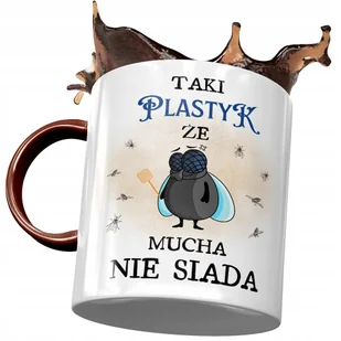 Kubek Bordowy Dla Plastyka Mucha nie Siada Prezent z Nadrukiem ze Zdjęciem + Opakowanie na prezent (wzór 03) - Kubki - miniaturka - grafika 1