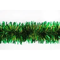 Ozdoby bożonarodzeniowe - Łańcuch choinkowy grubo / cienko cięty 300 x 10 cm zielono-złoty - miniaturka - grafika 1