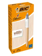 Przybory szkolne - Bic Długopisy (12 szt.) "4 colours - Wood Style" - miniaturka - grafika 1