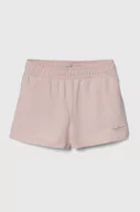 Spodnie i spodenki dla dziewczynek - Pepe Jeans szorty bawełniane dziecięce NERISSA kolor różowy gładkie - miniaturka - grafika 1
