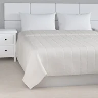 Narzuty - Dekoria Narzuta pikowana w pasy biały szer.260 x dł.210 cm Linen 500-392-04 - miniaturka - grafika 1