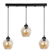 Lampy sufitowe - Candellux Lampa wisząca szklana czarno/brązowa 3xE27 Aspa 33-00606 33-00606 - miniaturka - grafika 1
