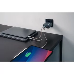 Verbatim Ładowarka GaN Verbatim, USB 3.0, USB C, szara, 240 W, wymienne końcówki C,G,A - Akcesoria podróżnicze - miniaturka - grafika 2