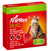 Artykuły przeciw pasożytom - Vet-Agro Fiprex DUO Kot 50 mg + 60 mg roztwór do nakrapiania dla kotów i fretek 44864-uniw - miniaturka - grafika 1