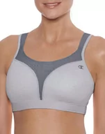 Biustonosze - Champion Spot Comfort Pełne wsparcie Sportowy biustonosz damski, Oxford wrzos/średni szary - miniaturka - grafika 1