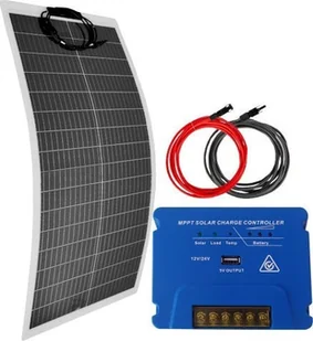 Ładowarka solarna SolarFam Zestaw solarny 100W 12V MPPT 2xUSB - Zestawy solarne - miniaturka - grafika 1