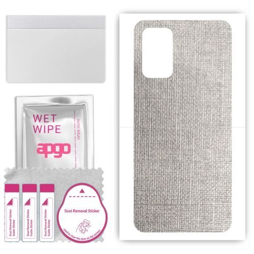 folia naklejka skórka strukturalna na TYŁ do Motorola Moto G Stylus 5G 2024 - Tkanina Denim Szary - apgo SKINS