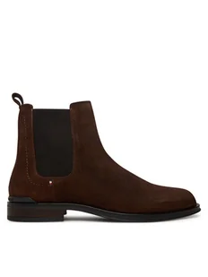 Tommy Hilfiger Sztyblety Corporate FM0FM05580 Brązowy - Botki męskie - miniaturka - grafika 1