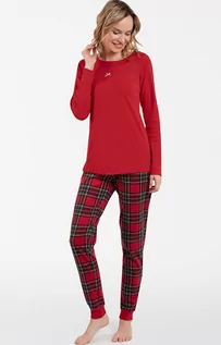 Piżamy damskie - Świąteczna piżama damska czerwona Tess, Kolor czerwony-kratka, Rozmiar L, Italian Fashion - Intymna - grafika 1