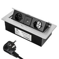 Gniazdka elektryczne - Gniazdo Blatowe Otwierane Spacetronik Sps-D24Cs V2 Elegancki i Nowoczesny design ładowarka do smartfona - miniaturka - grafika 1