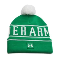 Czapki damskie - Czapka zimowa Under Armour Halftime Pom Beanie Zielona - miniaturka - grafika 1