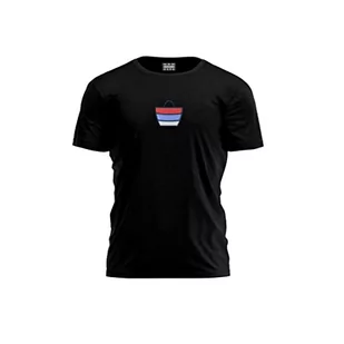 Bona Basics, Męski T-shirt z cyfrowym nadrukiem,% 100 bawełna, czarny, na co dzień, męskie topy, rozmiar: M, czarny, M - Koszulki męskie - miniaturka - grafika 1