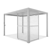 Kratki i pergole - Panel do pergoli PREMIUM 4m white, regulowany - GUTROOF - miniaturka - grafika 1