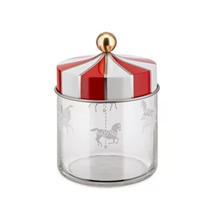Alessi CIRCUS Słoik hermetyczny ze stalową pokrywką szkło 1l (MW30/100) - Pojemniki kuchenne - miniaturka - grafika 1