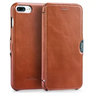 moVear Etui iPhone 8 Plus 7 Plus z brązowej skóry naturalnej MOVEAR flipSide S AI87PS0CIBKVBR - Etui i futerały do telefonów - miniaturka - grafika 1