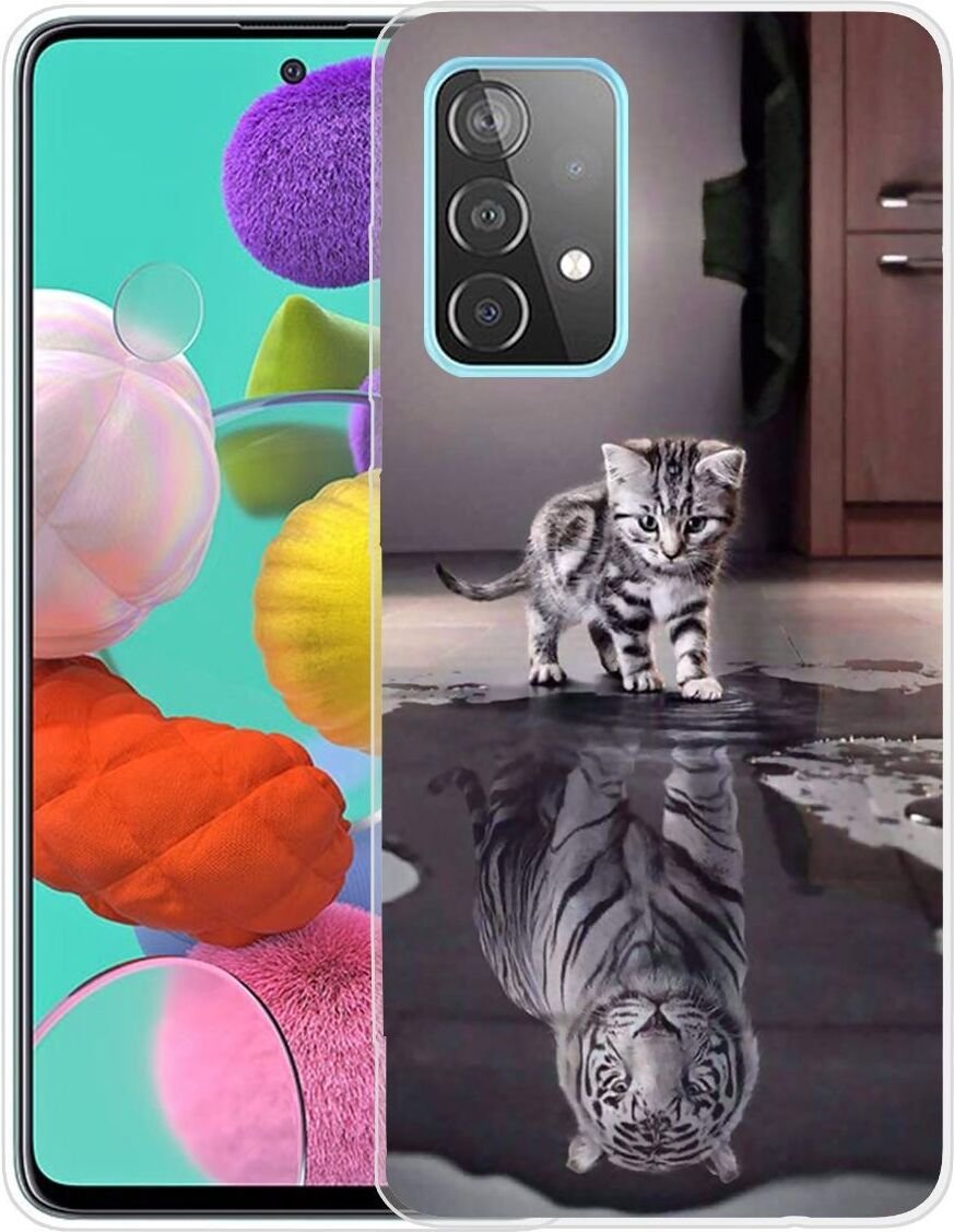 Pokrowiec König Design kompatybilny z Samsung Galaxy A72 5G - plastikowe, miękkie etui na telefon - przezroczyste etui na telefon
