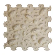 Maty edukacyjne - Mata Sensoryczna Szyszki 30X30Cm Kremowy - miniaturka - grafika 1