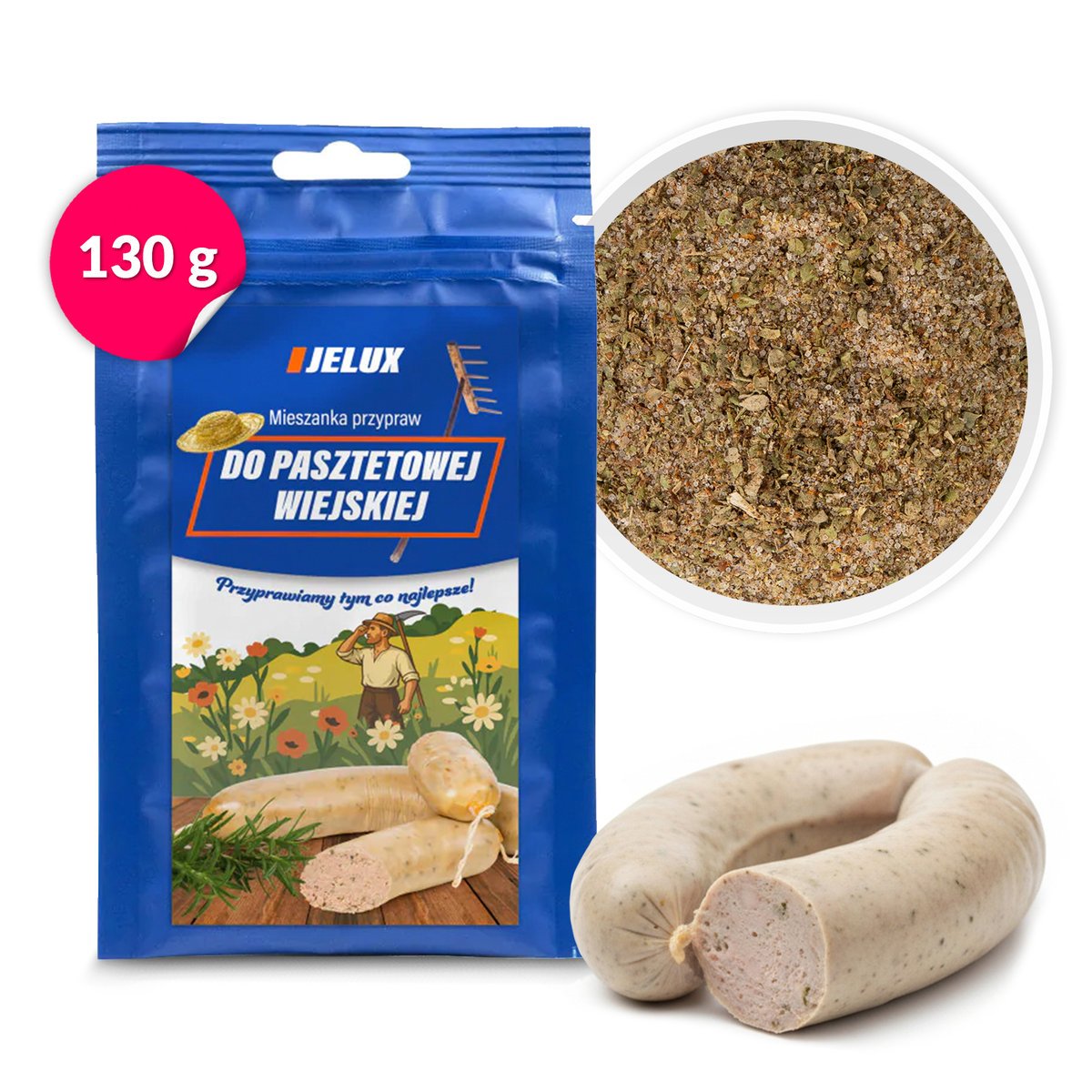 JELUX - Mieszanka przypraw do Pasztetowej Wiejskiej 130 g - Wydajność do 5 kg
